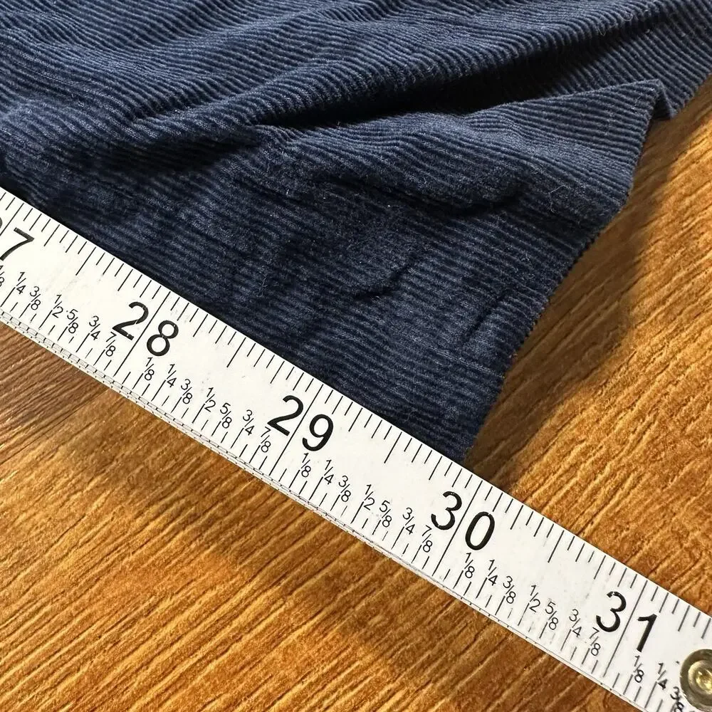 J Crew Kenmare Corduroy Pants Mens 36x30 Blue Trousers Duca Visconti Old Money